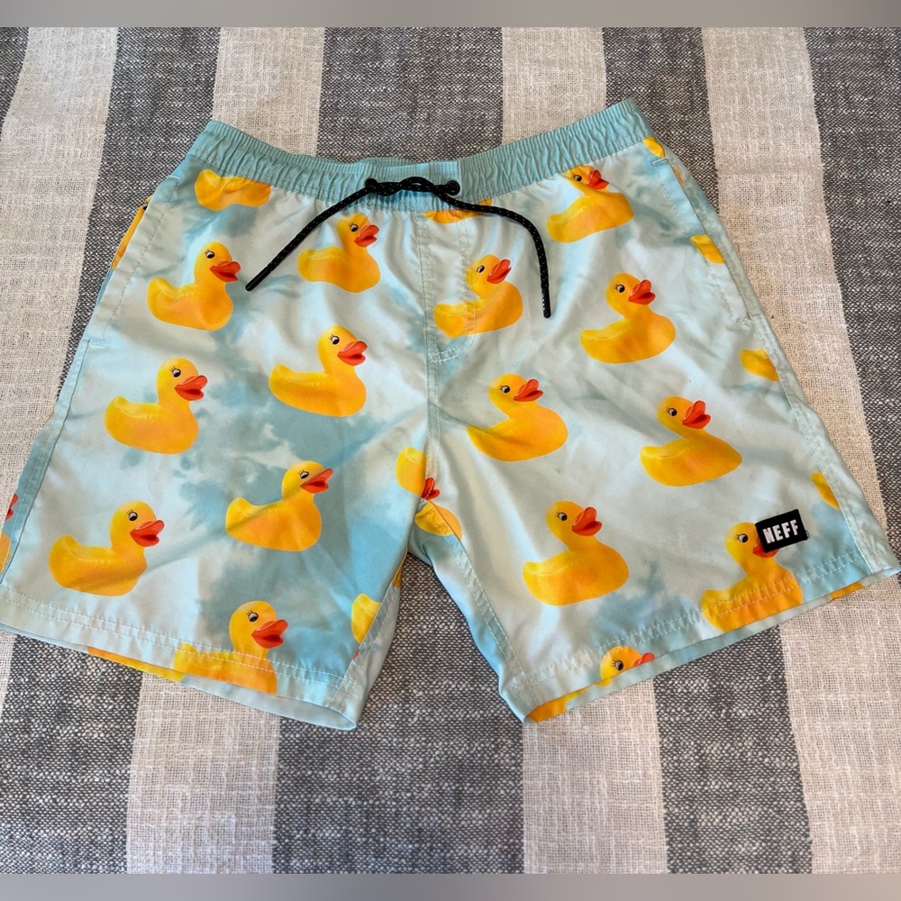 NEFF Ducky Glacier Men’s Sz M Volley Shorts Swim Board NEFFHEADWEAR